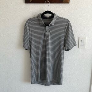 Light grey striped lululemon evolution polo